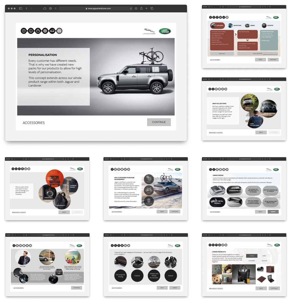 JLR brand - accessories screenshots layout1
